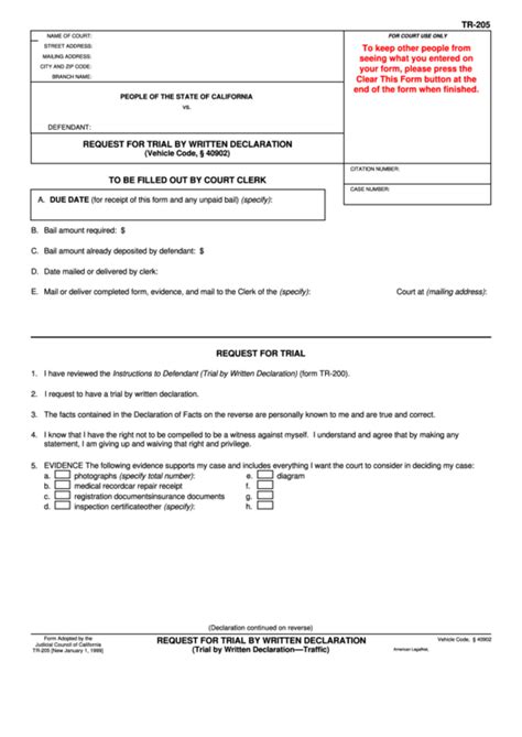 Tr 205 Form: A Comprehensive Guide For Taxpayers