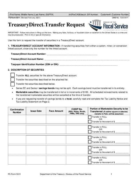 Treasury Direct Form 5511: A Step-By-Step Guide