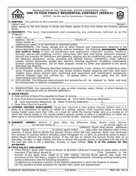 Trec Listing Agreement Form: A Step-By-Step Guide