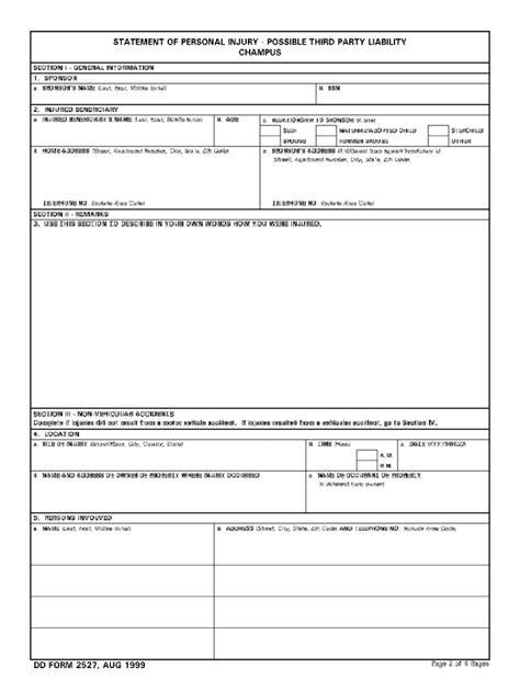 Tricare Dd Form 2527: A Comprehensive Guide