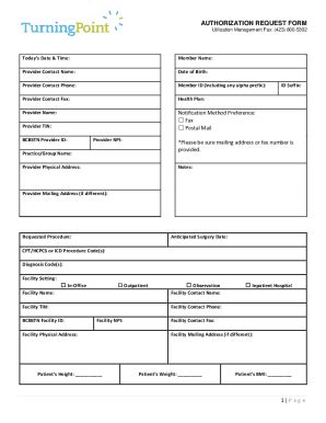 Turningpoint Healthcare Solutions Prior Authorization Form Guide