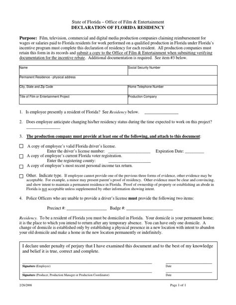 Ucf Florida Residency Declaration Form: A Step-By-Step Guide