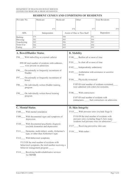 Understanding And Completing Form Cms-672