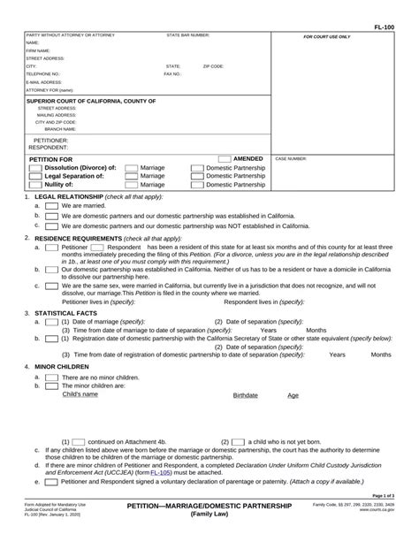 Understanding And Filing The Fl-100 Form Made Easy