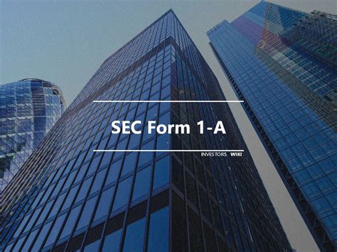 Understanding Form 1-A Sec Filings For Investors