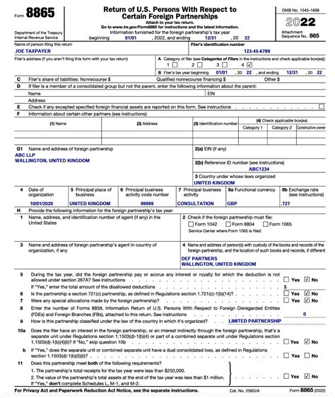 Understanding Form 8865 Schedule G Requirements