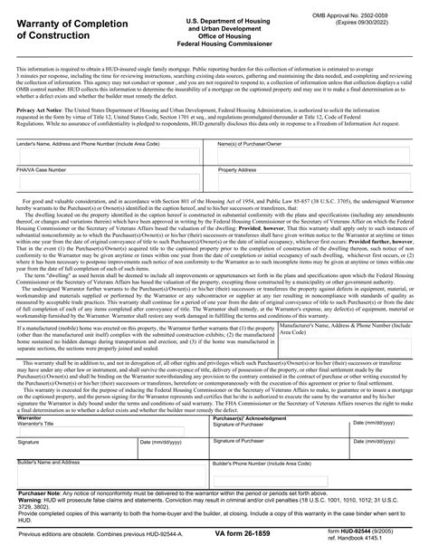 Understanding Form Hud-92544: A Homebuyers Essential Guide