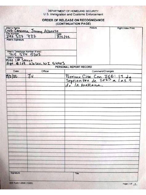 Understanding Form I-220a For Ice Arrests