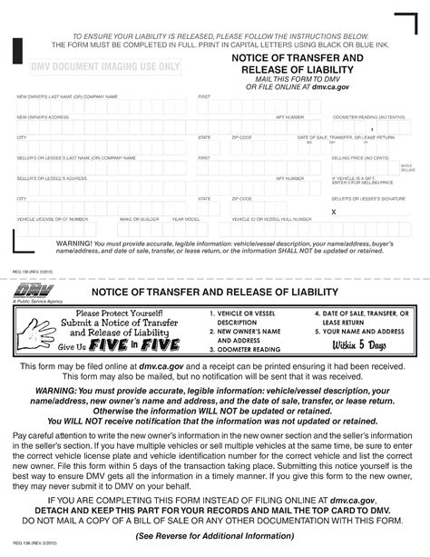 Understanding Form Reg 138