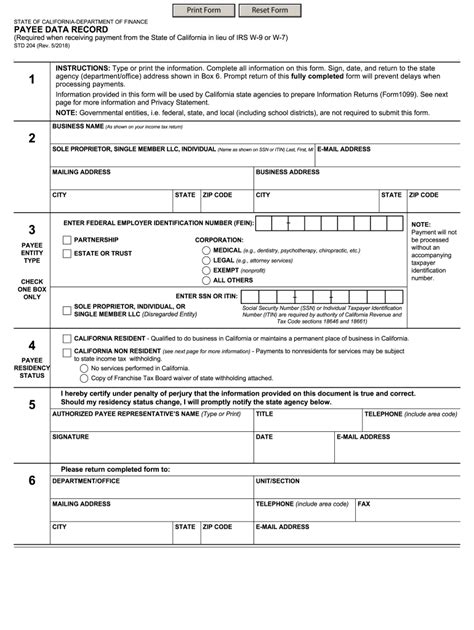 Understanding Form Std 204 For Business Compliance