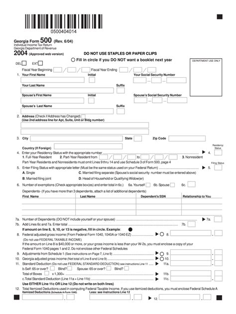 Understanding Georgias 500ez Form For Business Taxes