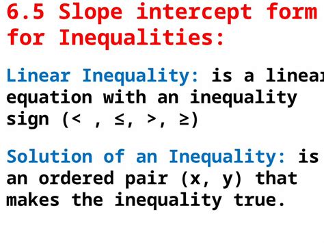 Understanding Inequality In Slope Intercept Form