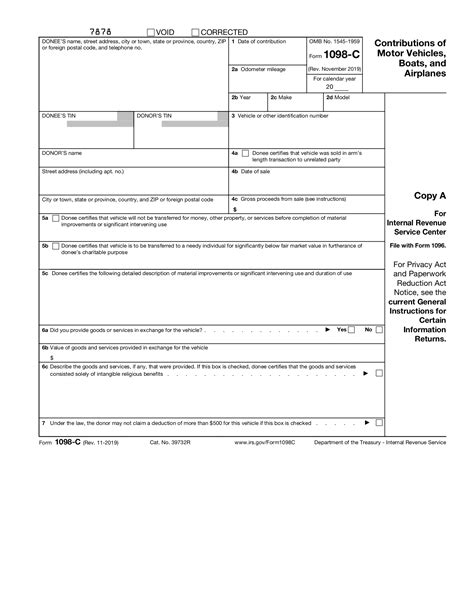 Understanding Irs Form 1098-C: Vehicle Donation Tax Deduction