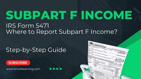 Understanding Subpart F Income On Form 5471: A Guide