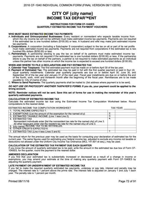 Understanding The Cf 1040 Form For Tax Compliance