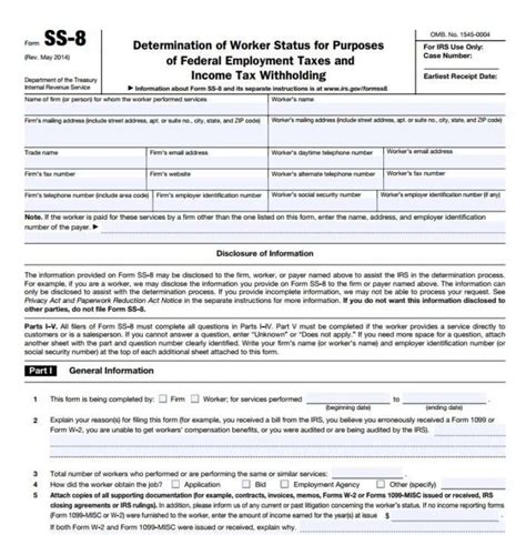 Understanding The Ss8 Tax Form For Employers