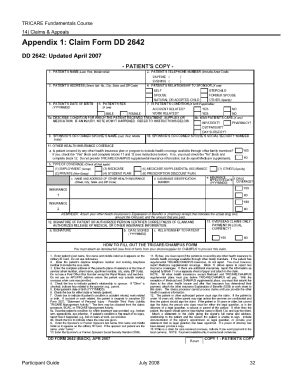 Understanding Tricare Dd Form 2642 In 5 Easy Steps