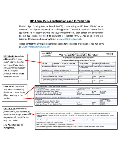 Unlock The Irs Consent Form 4506-C: 5 Essential Facts