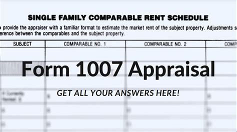 Unlocking Appraisal Form 1007: 5 Key Things To Know