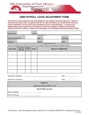 Unm Payroll Adjustment Form: A Step-By-Step Guide