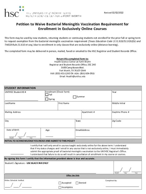 Unt Immunization Form Requirements And Submission Guide