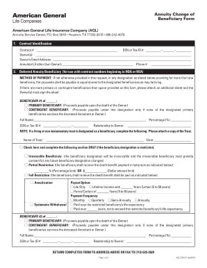 Update Aig Beneficiary With Ease: Change Form Guide