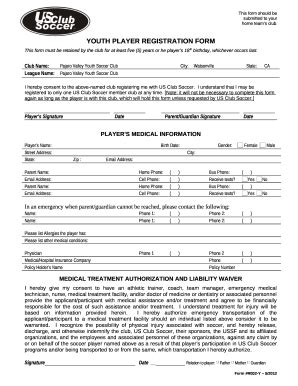 Us Club Soccer Form R002: A Player Registration Guide