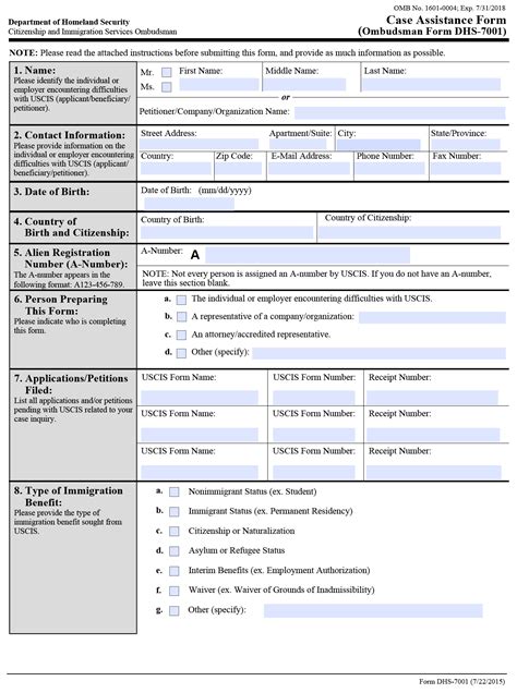 Uscis Form 7001: Understanding The Details And Requirements