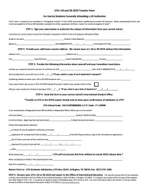 Uta Transfer Out Form: A Step-By-Step Guide