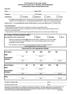 Utsa Change Of Major Form: A Step-By-Step Guide