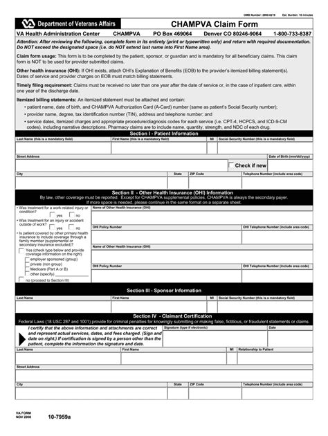 Va Form 10-7959a Filing Instructions And Guidelines