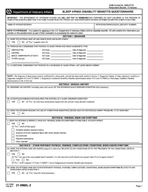 Va Form 21-0960l-2: Sleep Apnea Claim Guidance