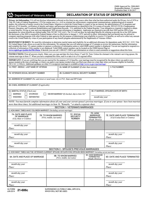 Va Form 21-686c Fillable: Easy Guide To Filing Benefits Claim