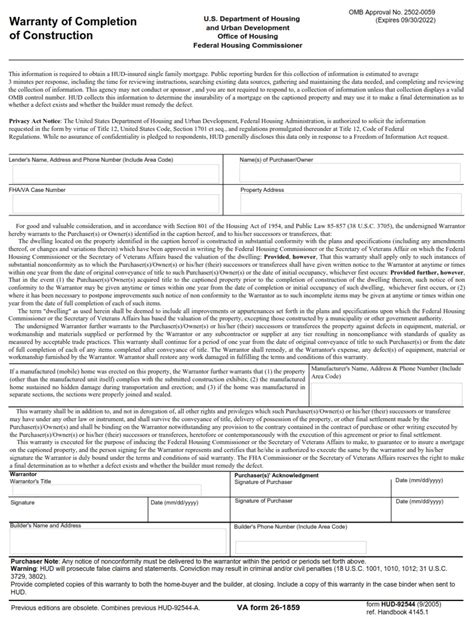 Va Form 26-1859: Complete Guide And Filing Instructions