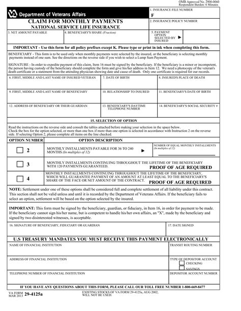 Va Form 29-4125e: Certificate Of Eligibility Guide