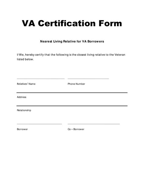 Va Nearest Living Relative Form: A Step-By-Step Guide