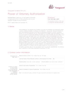 Vanguard Power Of Attorney Form: Download And Guide