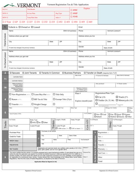 Vermont Dmv Form Vd-119: A Comprehensive Guide