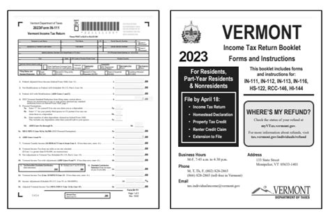 Vermont Tax Form In-111 Instructions Guide