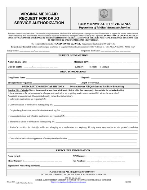 Virginia Medicaid Prior Authorization Form Guide