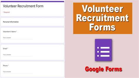 Volunteer Sign Up Google Form Template Made Easy