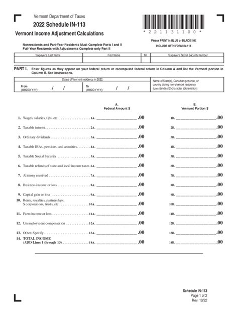 Vt Form In-111: A Comprehensive Guide For Taxpayers