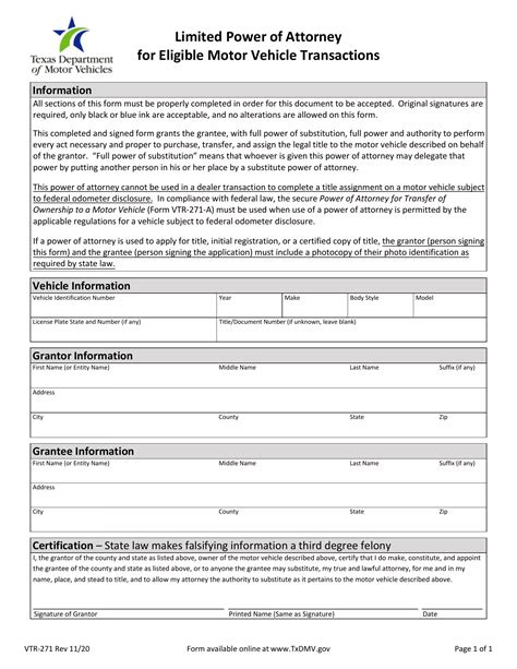 Vtr-271 Form: A Comprehensive Guide To Vehicle Registration