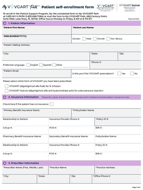 Vyvgart Enrollment Form: Simplified Patient Access Process