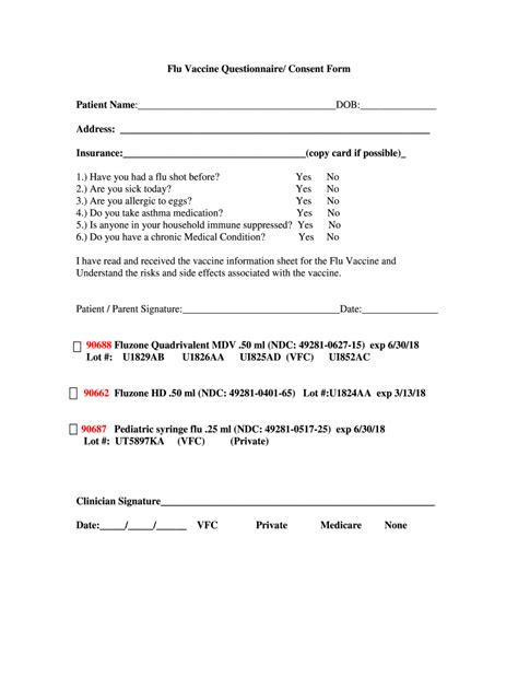 Warning Signs Of A Fake Flu Vaccine Form