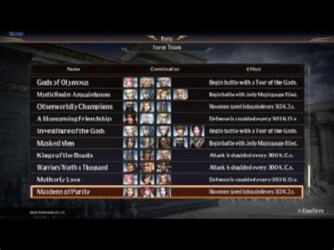 Warriors Orochi 4 Ultimate Team Combinations Guide