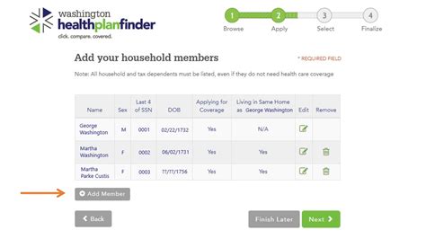 Washington Health Plan Finder Application Form Guide