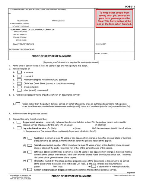 Washington State Proof Of Service Form: A Step-By-Step Guide