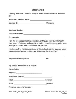 Wellcare Attestation Form: A Step-By-Step Guide