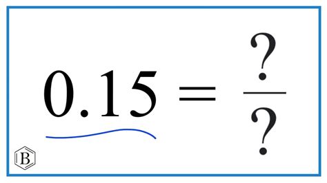 What Is 15 In Fraction Form